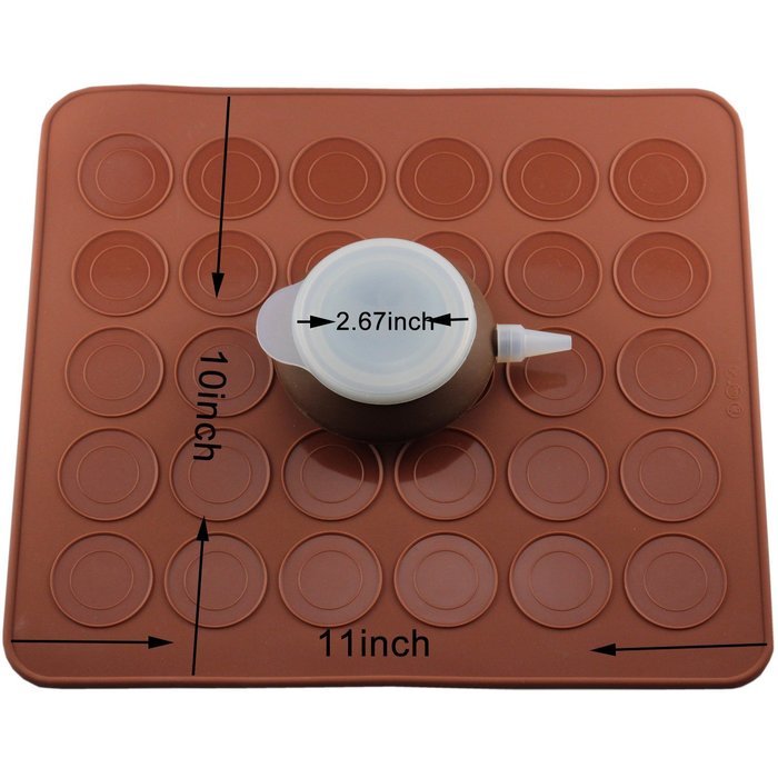 Mujiang Silicone Macaron Kit Decorating Piping Pot Pastry Baking Mat Capacity 30 N4