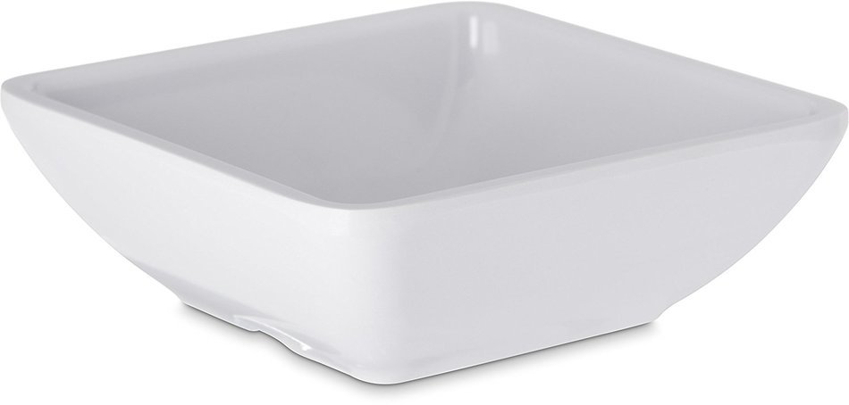 Carlisle 086002 Melamine Single Square Ramekin, 2-oz. Capacity, 2-3/4 x 2-3/4 x 1", White (Case of 48) N5