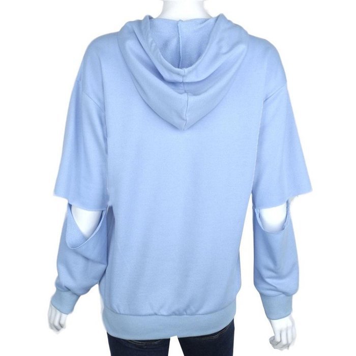 Hoodie Sweatshirt,Morecome Womens Loose Casual Long Sleeve Hoodie Jumper Pullover Coat (S, Blue) N12