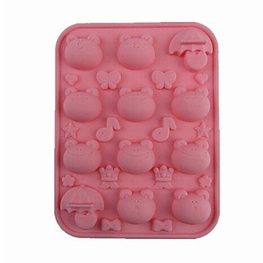 Y&XL&H 12 Hole Frog Umbrella Shape Cake Ice Jelly Chocolate Molds N2