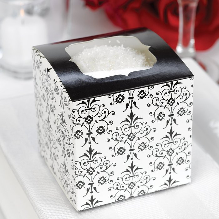 Hortense B. Hewitt Wedding Accessories Cupcake Boxes, Filigree, Pack of 24 N3