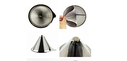 Pour over Coffee Filter Dripper by Ellien, Reusable Stainless Steel N4
