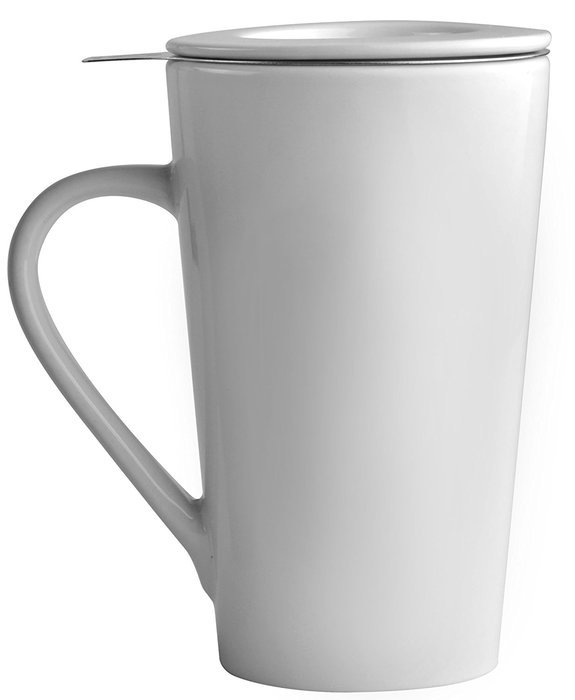 Asobu TEA TIME MUG SET a large 15 ounce loose leaf tea stainless steel infuser and porcelain mug with saucer (... N4