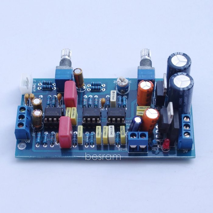 Mini 2.1-channel NE5532 preamplifier board AC12-15V N3