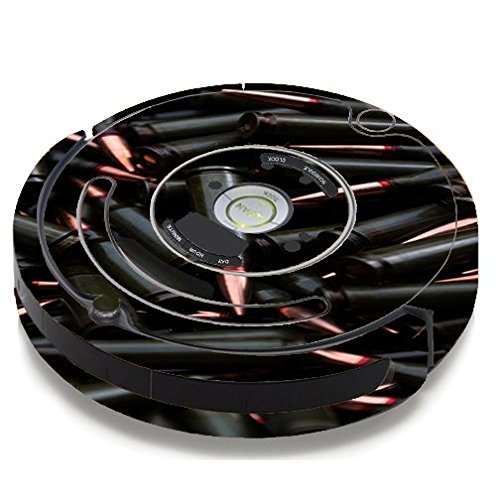 Skin Decal Vinyl Wrap For IRobot Roomba 650 655 Vacuum / Bullets Black