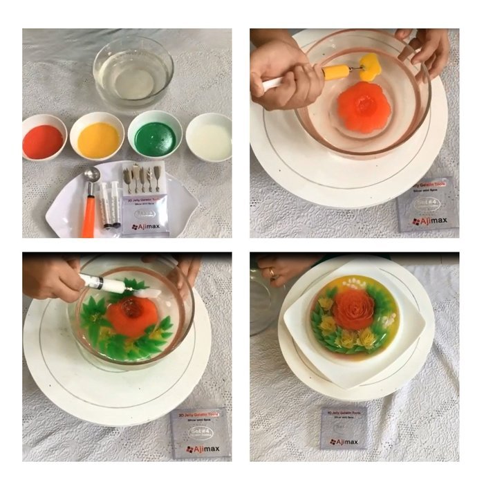 Gelatin Art Tools - 3D Jelly Cake Tools Create Amazingly Beautiful 3D Cakes Free PDF Files Online Download Formula... N25