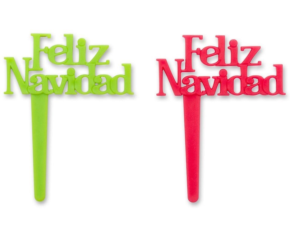 DecoPac Feliz Navidad Cupcake Picks (12 Count) N2