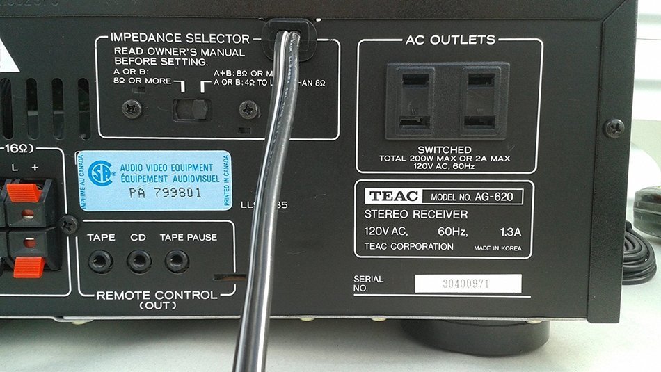 Teac AG-620 FM/AM Stereo Receiver N4