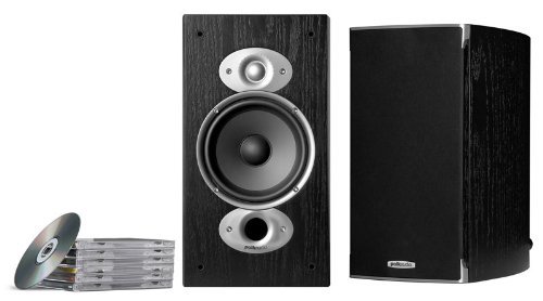 Polk Audio RTiA3 High Performance Bookshelf Loudspeaker, 40Hz-27kHz, Pair, Black