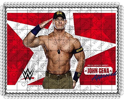 WWE John Cena Edible Icing Image Cake Topper (1/4 Sheet) (1.4 Sheet) N2