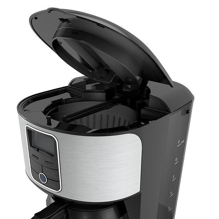 BLACK+DECKER CM4100S 12 Cup Automatic Programmable Coffeemaker with Removable Water Reservoir, Stainless Steel... N8
