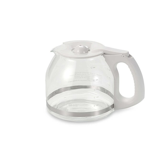 Mr. Coffee 12-Cup Replacement Decanter with Ergonomic Handle in White