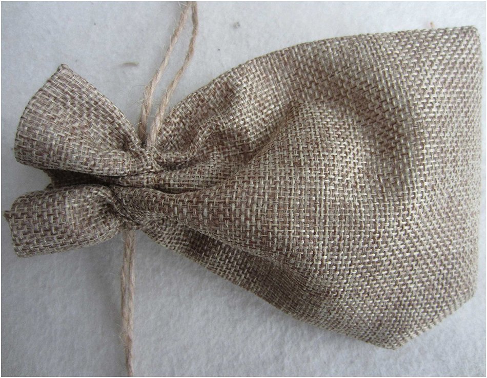 LeBeila 12PCS Natural Burlap Gift Bags With Jute Drawstring And Cotton Lining&ndash;Reusable Pouches For Showers Weddings... N3