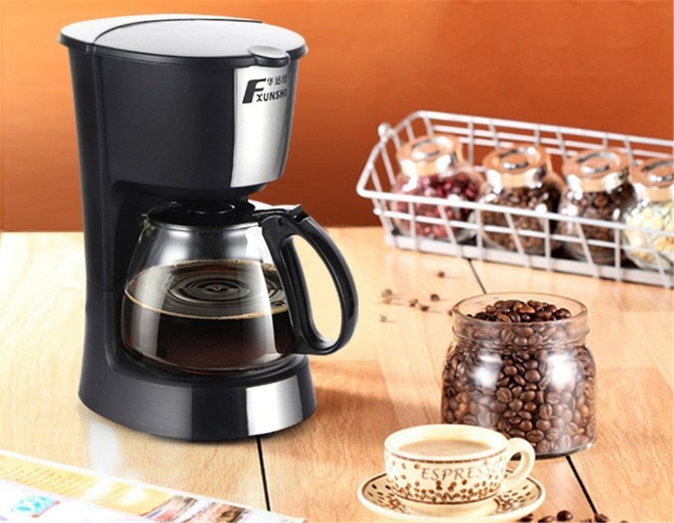 Royal- MD-208A American Style Fully Automatic Drip Coffee Machine Anti-dry Thermal Insulation Coffee Pot 0.6L N5