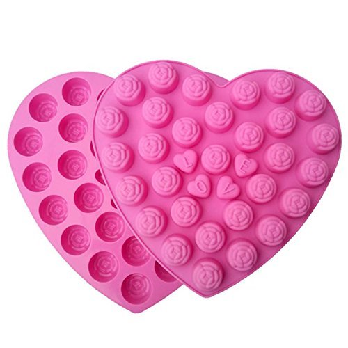 GUO -Roses modeling Chocolate mold Silica gel Mold 5 pieces N2