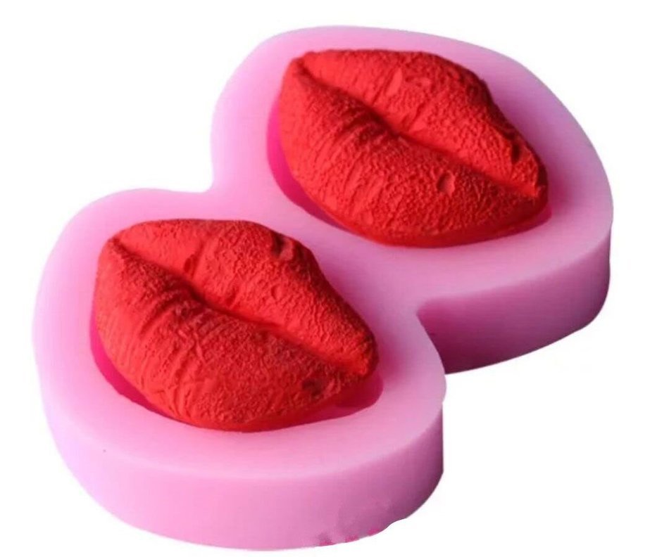 1pcs Modern red lip cake mold fondant mold decorating tools chocolate gumpaste mould clay/rubber mould backing...
