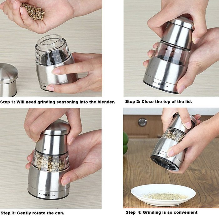 Cusfull Manual Coffee Grinder Stainless Steel Coffee Bean Grinder Adjustable Portable N22