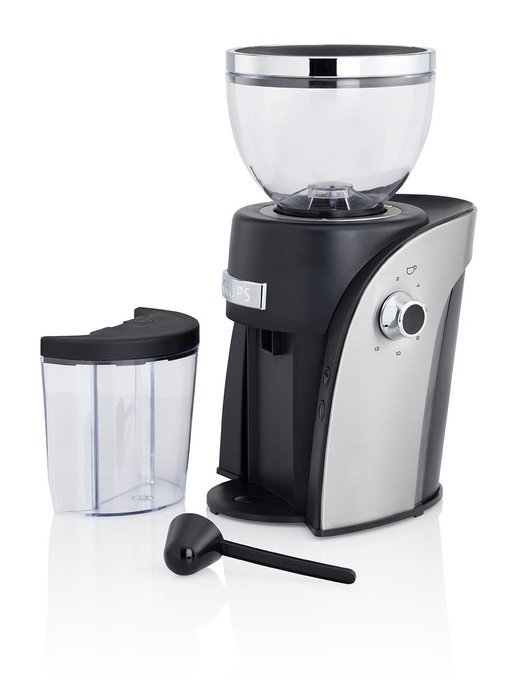 KRUPS GX6000 Burr Coffee Grinder with Grind Size and Cup Selection, 8-Ounce, Black N5