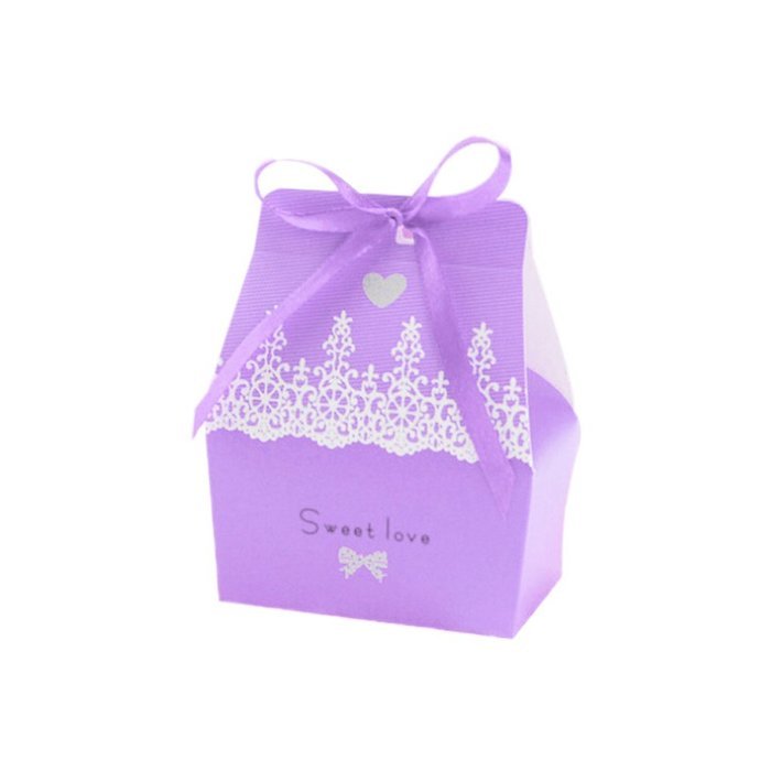 MuLuo Butterfly Bud Silk Pattern Favor Gift Candy Bomboniere Box N4