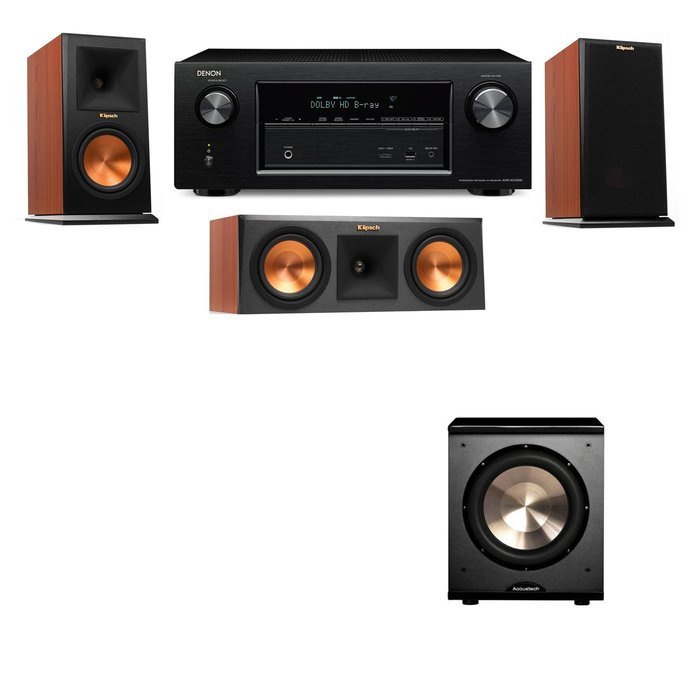 Klipsch RP-150M-CH Monitor Speaker 3.1 PL-200 Denon AVR-X2100W