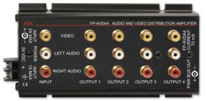 RDL FP-AVDA4 Stereo Audio-Video Distribution Amplifier - 1x4 RCA Jacks