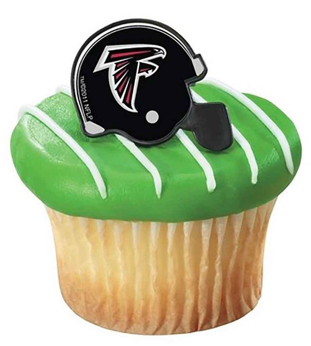 NFL Atlanta Falcons Cupcake Helmet Rings 12 count