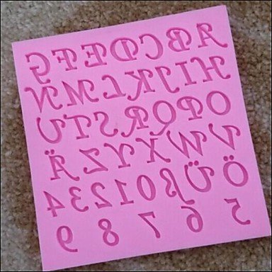 Sher Letters Numbers Shaped Fondant Cake Chocolate Silicone Mold N2