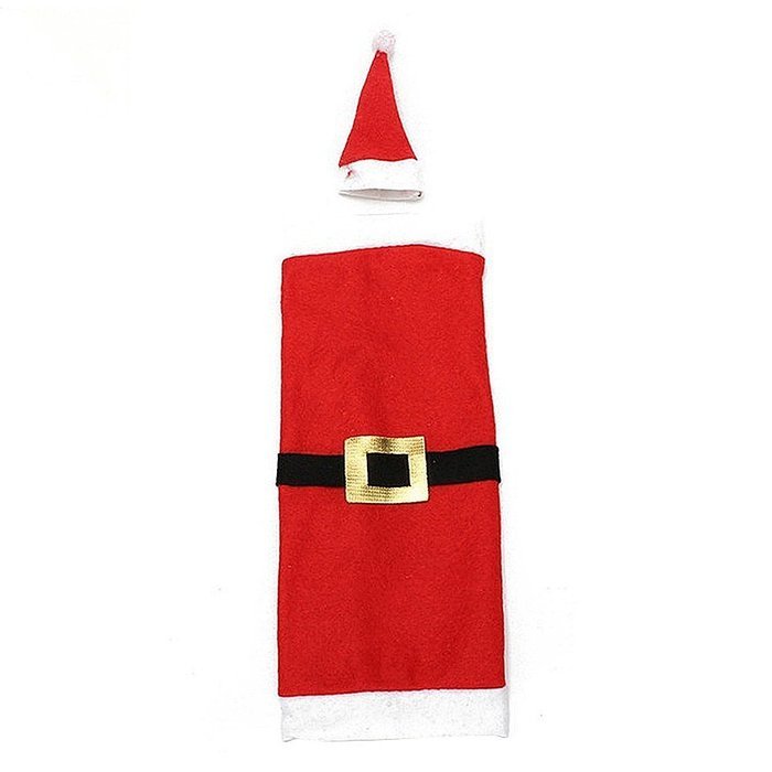 Remeehi Red Wine Bottle Cover Bags Christmas Dinner Table Decoration Home Party Decors Santa Claus Belt N4
