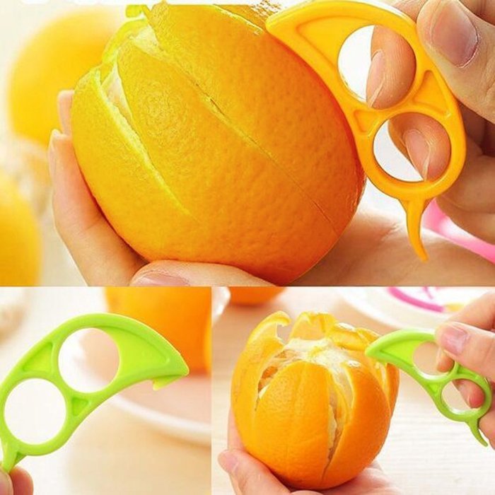 ProCIV Set of 2 Lemon Orange Convenient Juicer Funnel Shape Gift 2 Lemon Orange Peelers (Green) N6