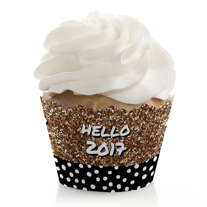 Pop, Fizz, Clink! - New Year's Eve Party Cupcake Wrappers - Set of 12