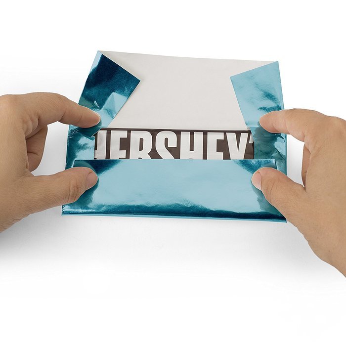 Foil Wrapper (Silver) - Pack of 100 Candy Bar Wrappers with Thick Paper Backing - Folds and Wraps Well - Best... N21