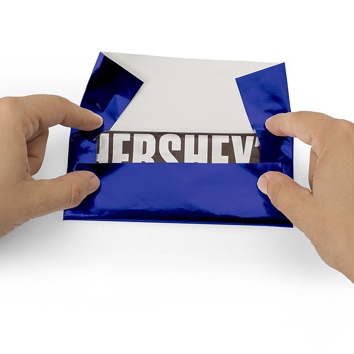 Foil Wrapper (Silver) - Pack of 100 Candy Bar Wrappers with Thick Paper Backing - Folds and Wraps Well - Best... N25