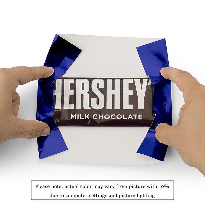 Foil Wrapper (Silver) - Pack of 100 Candy Bar Wrappers with Thick Paper Backing - Folds and Wraps Well - Best... N26