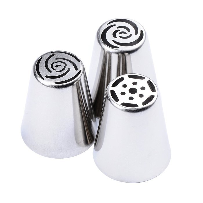 YOUKEE 12 PCS Russian Icing Piping Tips Stainless Steel Nozzles Home DIY Cupcake Pastry Cake Decorating Tips Tools... N4