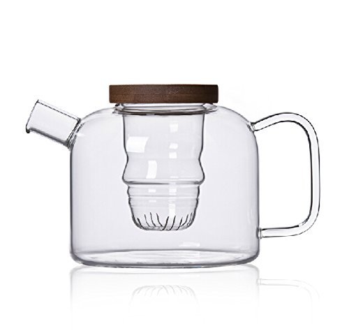 Dechunxian&reg; Creative Life Series - Glass Tea Pot + Tea Infuser Strainer ,Lead-free Heat-resistant Borosilicate... N4