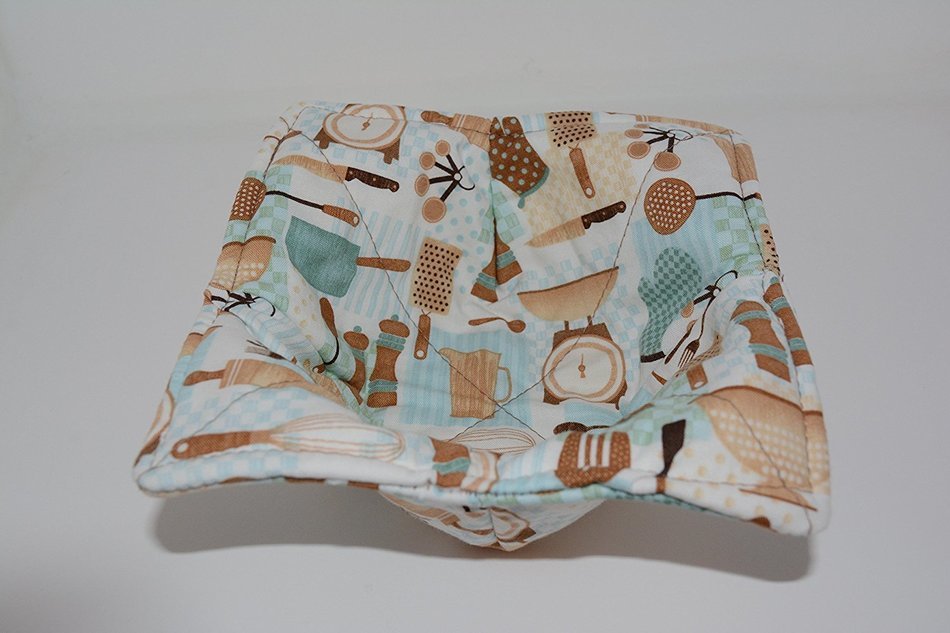 Microwave Bowl Cozies // Set of 3 // 1 Small Bowl Cozy // 1 Medium Bowl Cozy // 1 Dinner Plate Cozy // Retro Kitchen N3