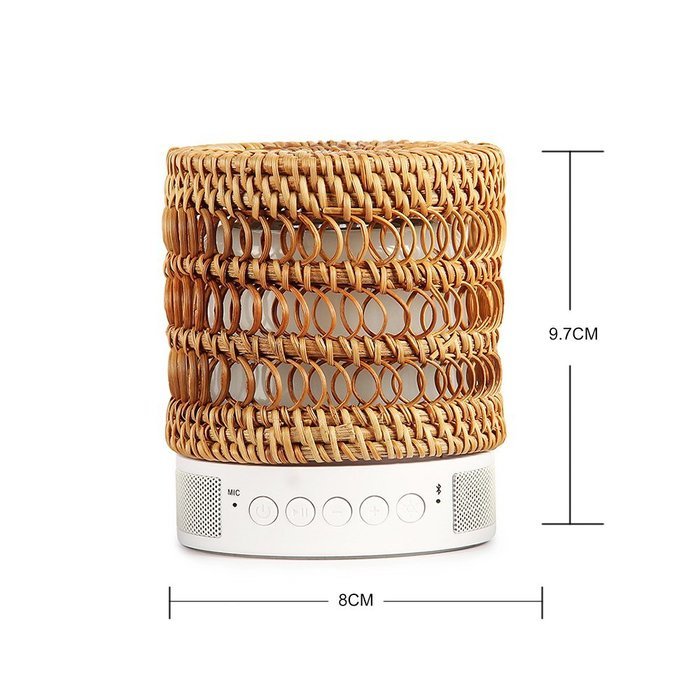 Wood Bluetooth Speaker,Bnest Mini Subwoofer Portable Wireless Colorful Light Mini Stereo Supporting Memory Card... N6