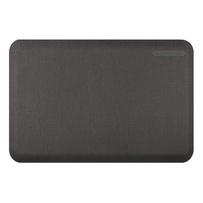 WellnessMats Anti-Fatigue 36 Inch by 24 Inch Linen Motif Kitchen Mat, Grey N11