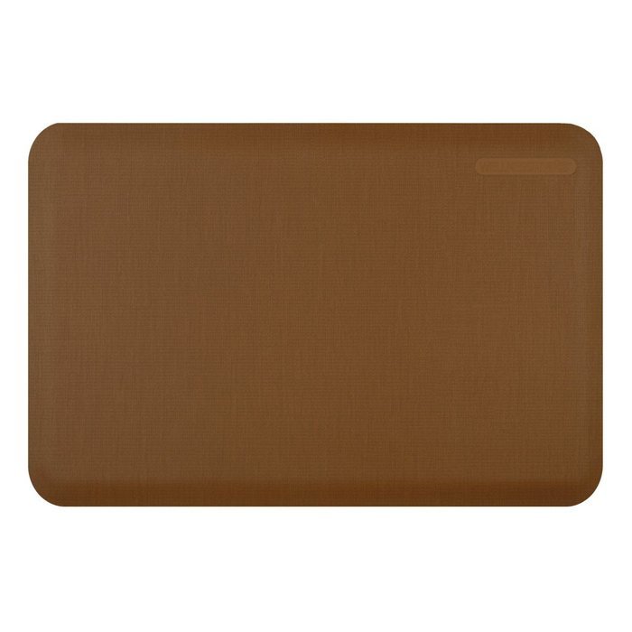 WellnessMats Anti-Fatigue 36 Inch by 24 Inch Linen Motif Kitchen Mat, Grey N13