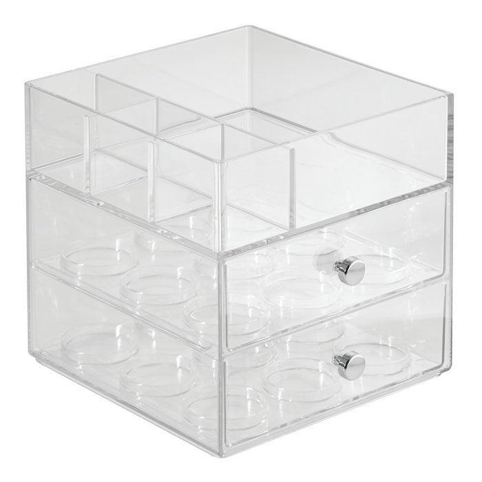mDesign Nespresso Coffee Pod Holder for Kitchen Pantry, Countertops - Holds 48 Capsules, Clear N16