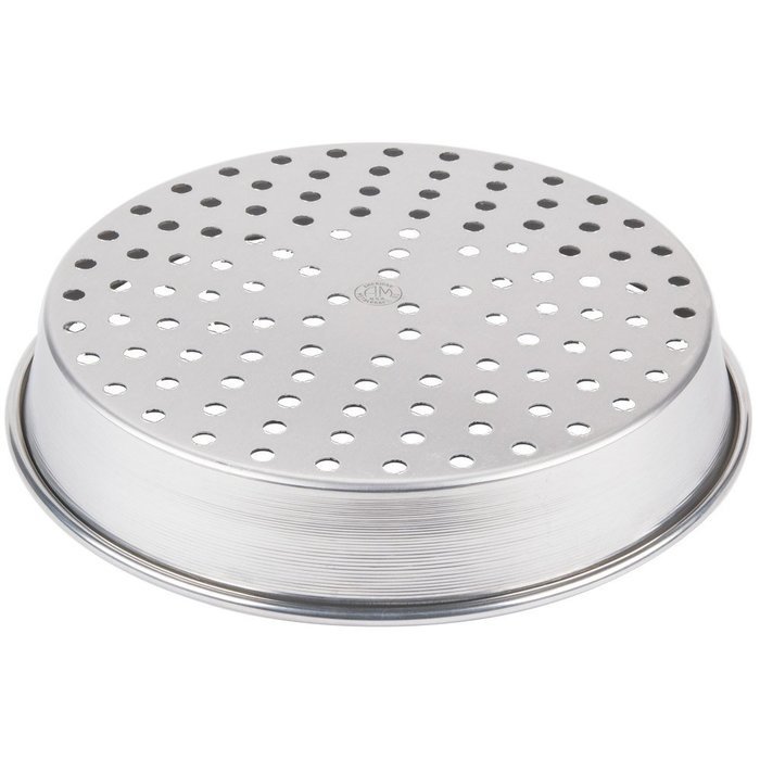 American Metalcraft HA90142P 14" x 2" Perforated Heavy Weight Aluminum Tapered / Nesting Pizza Pan N2
