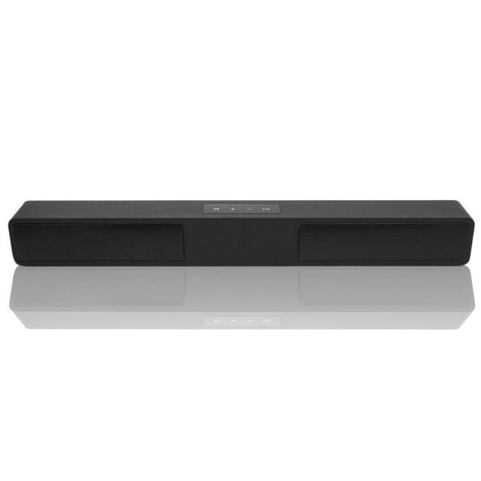 LONPOO 2.0 Ch Bluetooth Wooden Soundbar With Touch Screen Keys Support USB/AUX For LED TV/Smartphone/Computer/... N7