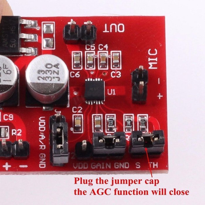 Qianson MAX9814 Electret Microphone Amplifier Module Mic Signal Amp With AGC Function DC 3.6-12V For Arduino N8
