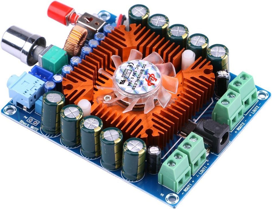 Yeeco TDA7850 Digital Audio Power Amplifier Ampli Board Hifi Stereo Audio Amplify 50W*4 Channel DC 12-16V AMP... N5