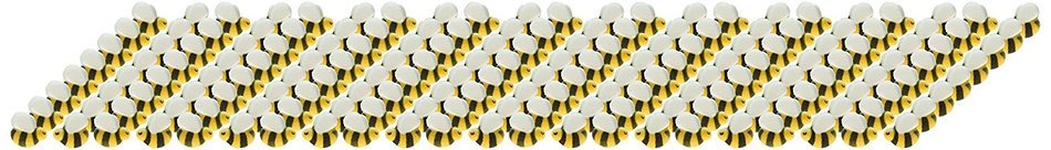 Lucks Dec-Ons Decorations Molded Sugar/Cup-Cake Topper, Bumble Bees Assortment, 1 Inch, 176 Count N3