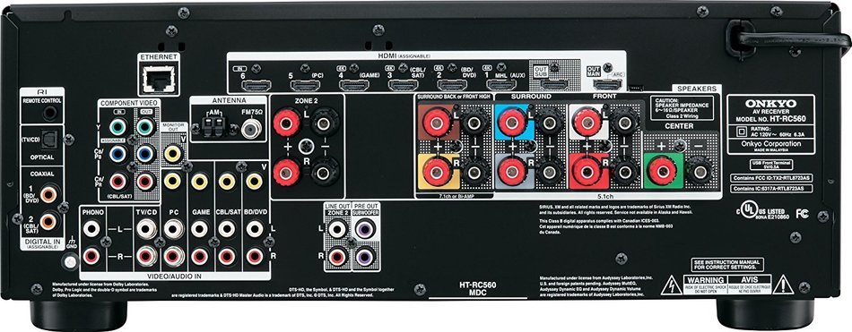 Onkyo HT-RC560 7.2-Channel Network A/V Receiver (Built-in Wi-fi & Bluetooth) N2