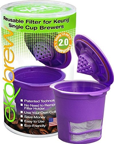 Ekobrew - Reusable Refillable K-Cup Filter for Keurig Sinlge Cup Brewer, 1-Count