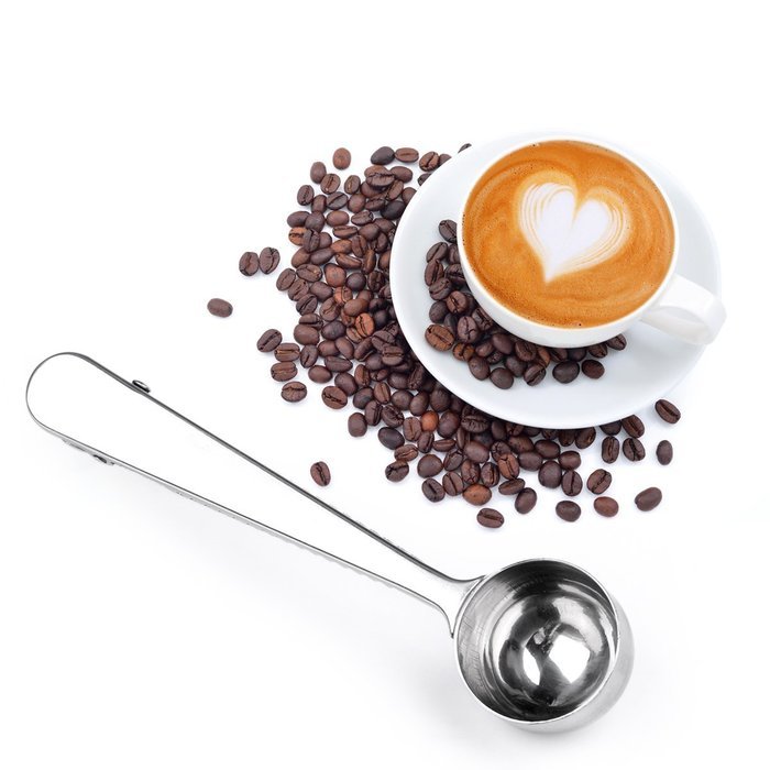 Delidge Coffee Scoop/Spoon with Bag Clip, Stainless Steel Measuring Your Exact Coffee Grounds &ndash; One Teaspoon for... N6