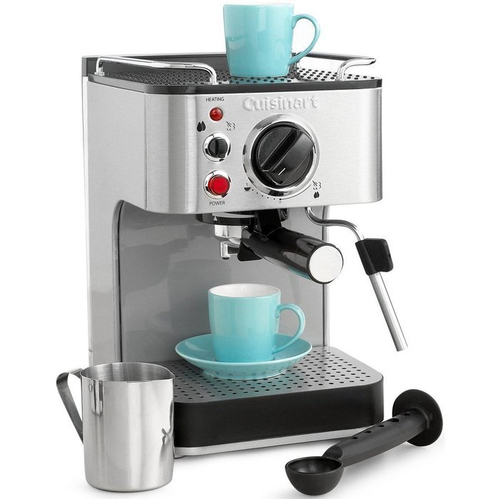 Cuisinart 15-Bar Stainless Steel Espresso Maker - Refurbished (EM-100fr) with Aroma Stainless Steel One Serving...