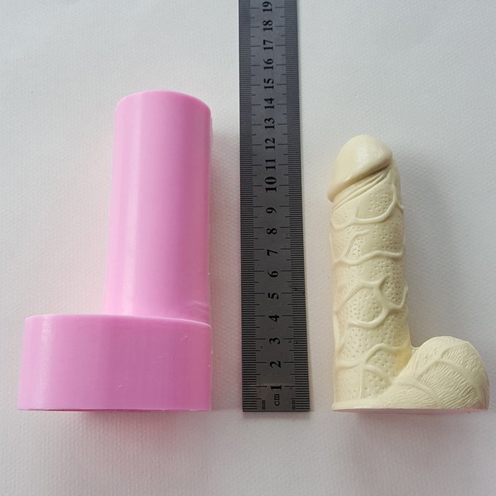 Novelty Willy Shape Fondant Cake Decoration Craft DIY Mold Hen Party S/M/L - Pink, 13cm N7
